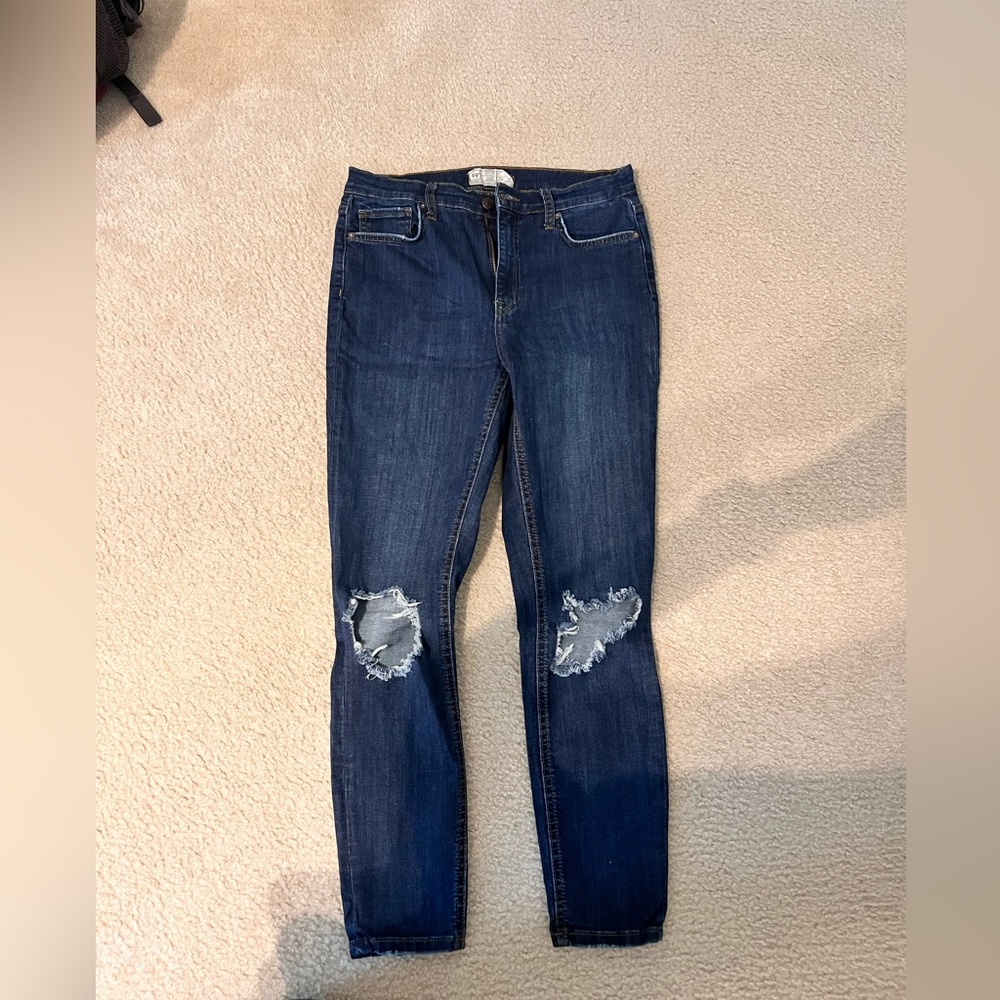 Free People ripped skinny denim
